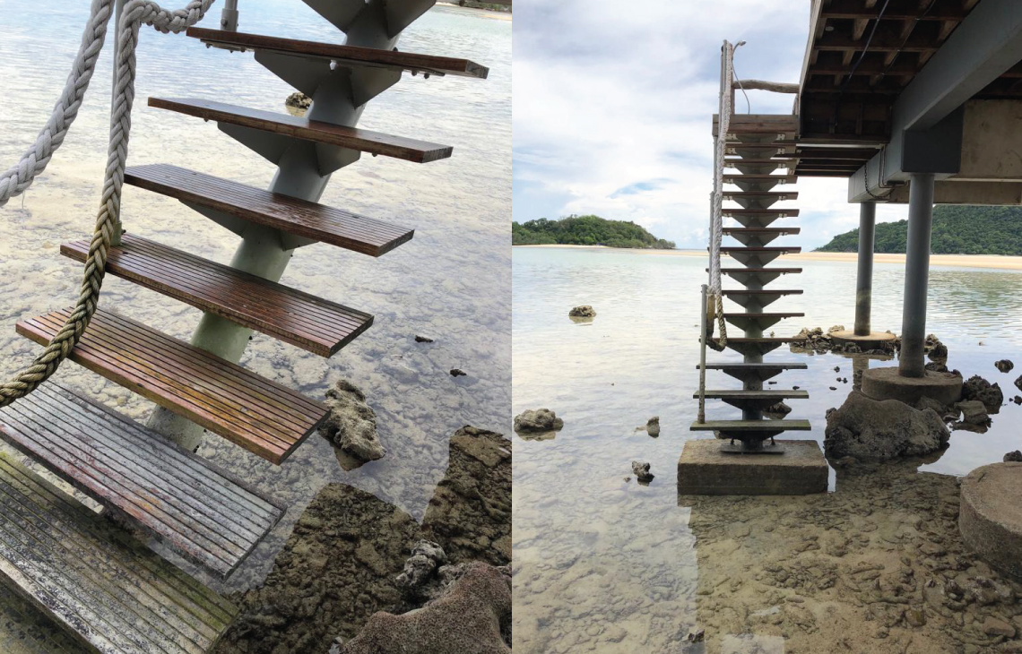 Onewood Staircase Tread at Beach Villa