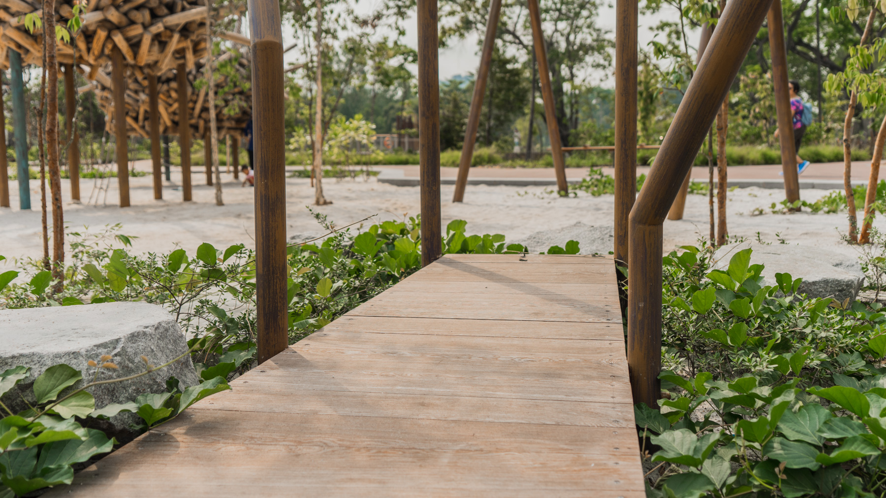 Onewood Decking Platform Children Playground