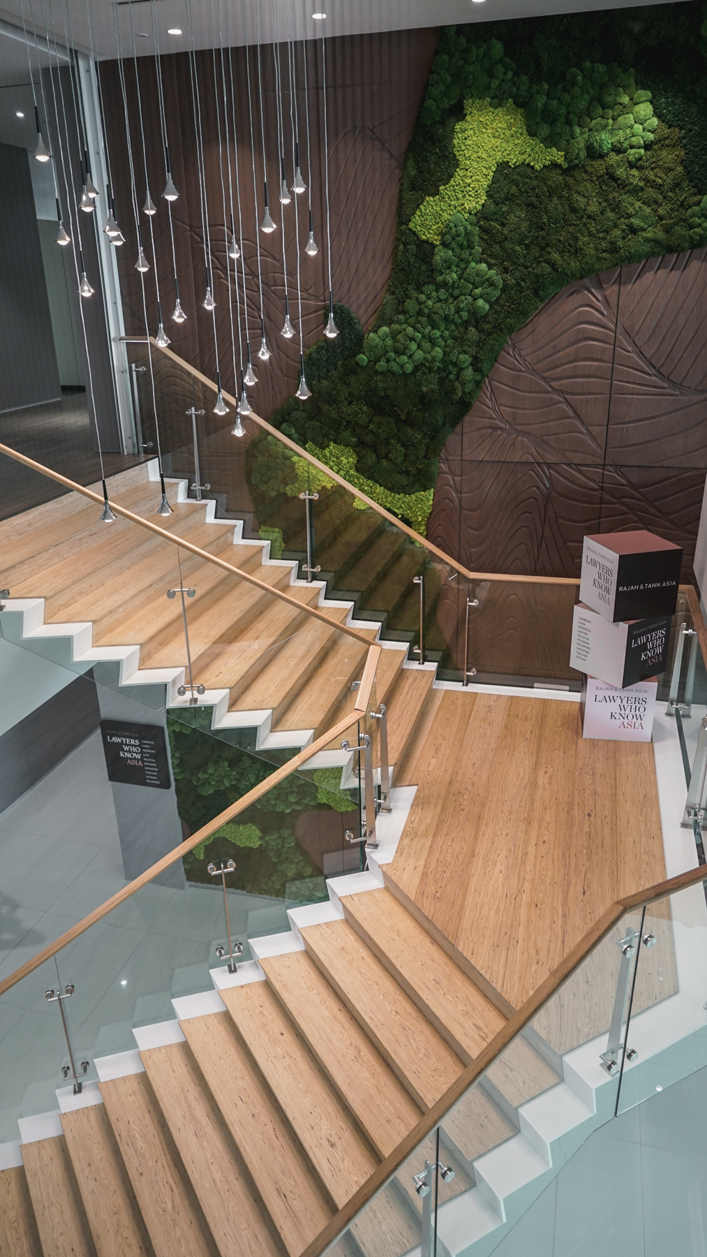 Onewood Staircase Tread, Timber Handrail, Timber Feature Wall